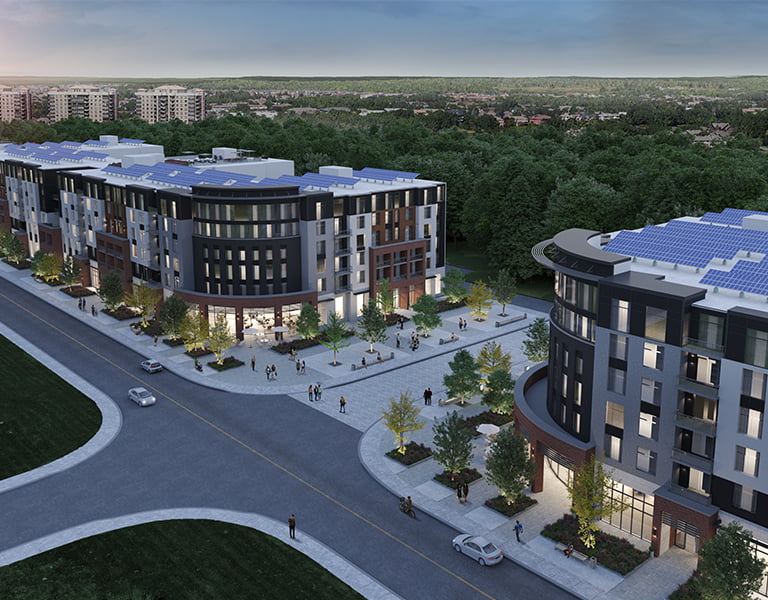 series of six-storey building in Kanata, Ottawa