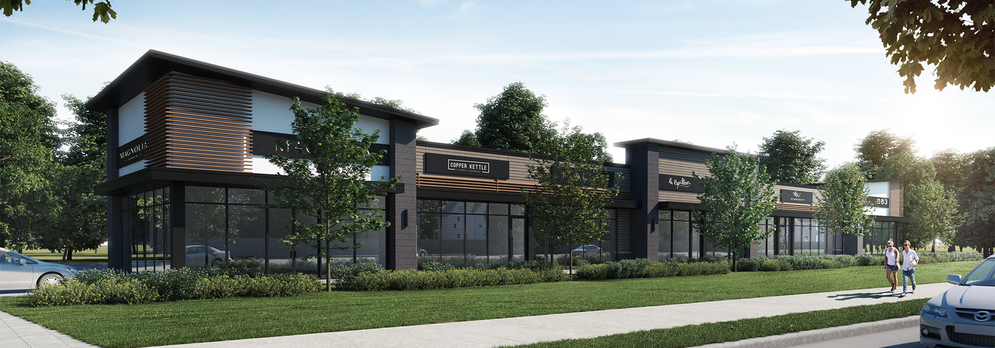 Greenbank Plaza with seven units in a single-storey linear configuration