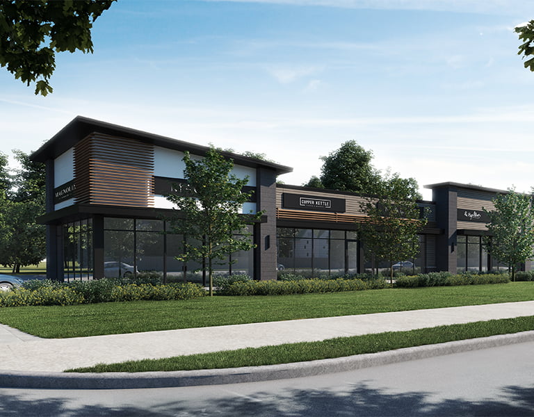 Greenbank Plaza with seven units in a single-storey linear configuration