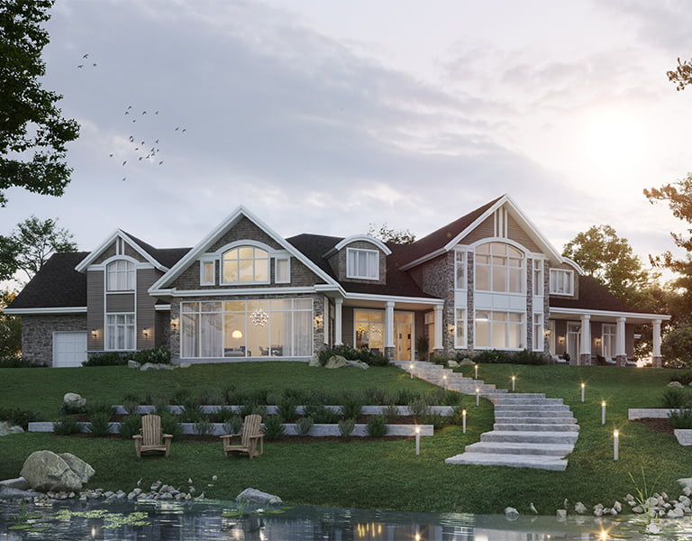 St. Lawrence Custom Residence with 4,700 square feet, five bedrooms, four bathrooms and a three-car garage